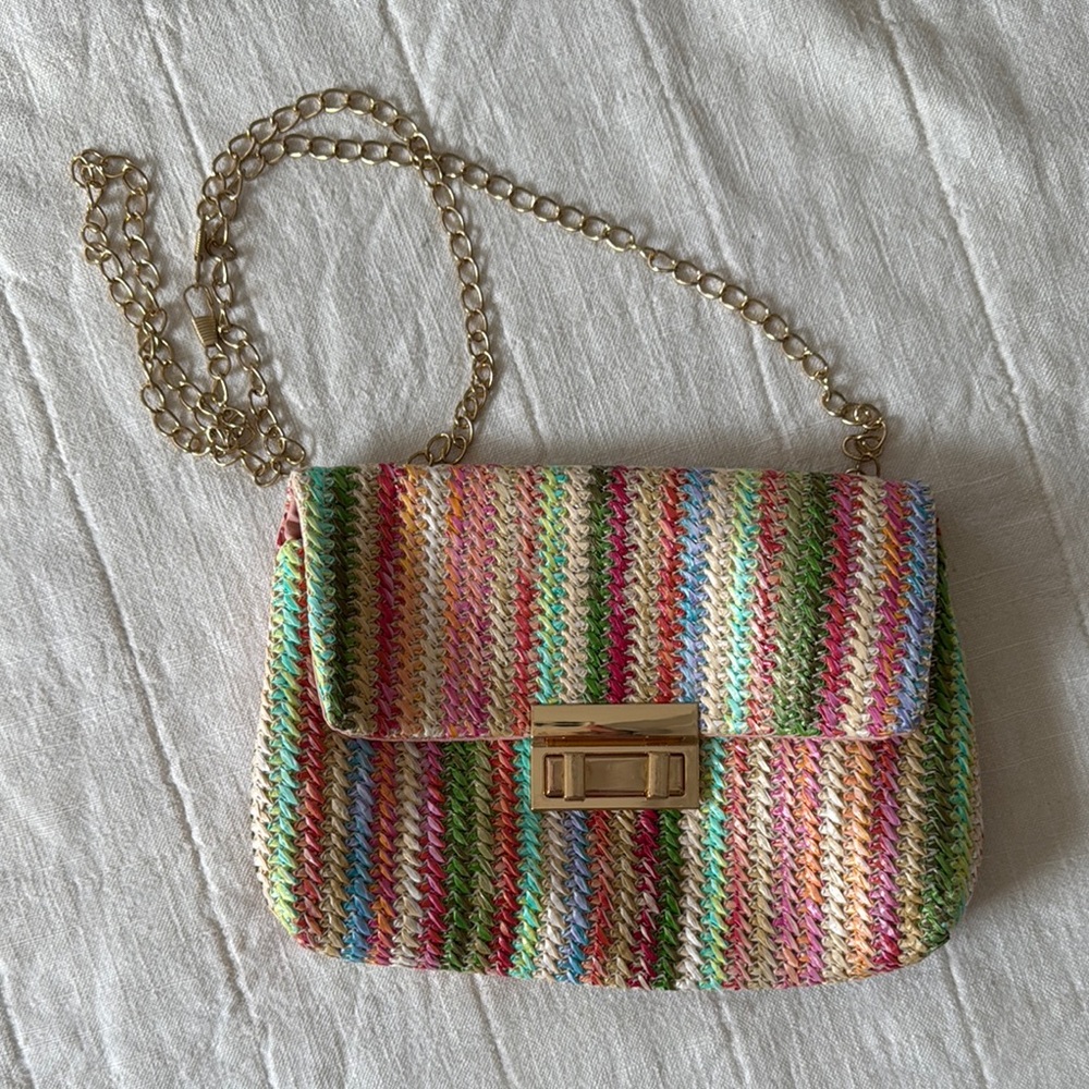 Multicolor Striped Women's Bag